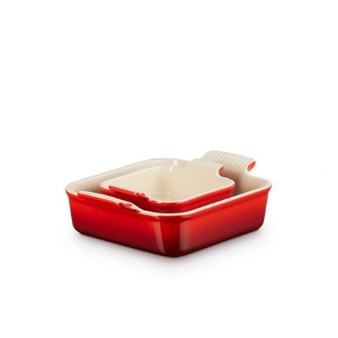 Le Creuset - Heritage Square Dish Set Cerise 2pce 13/20cm