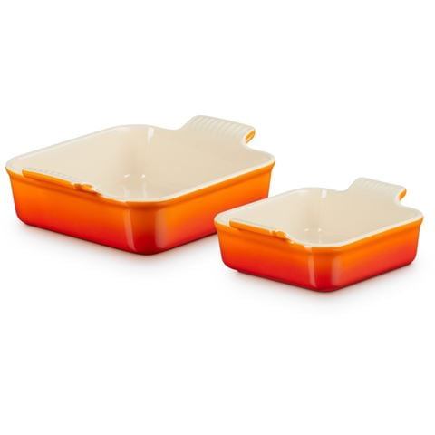 Le Creuset - Heritage Square Dish Set Volcanic 2pce 13/20cm