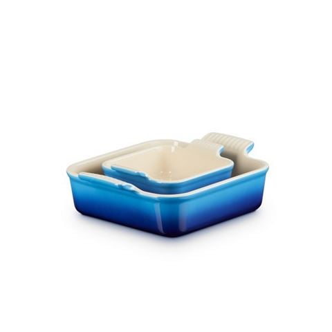 Le Creuset - Heritage Square Dish Set Azure Blue 2pce 13/20cm