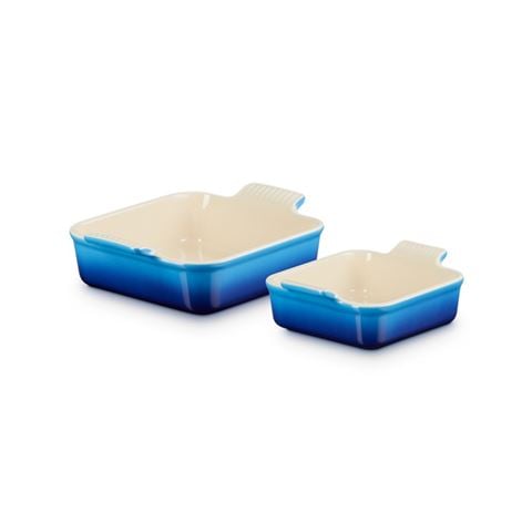 Le Creuset - Heritage Square Dish Set Azure Blue 2pce 13/20cm