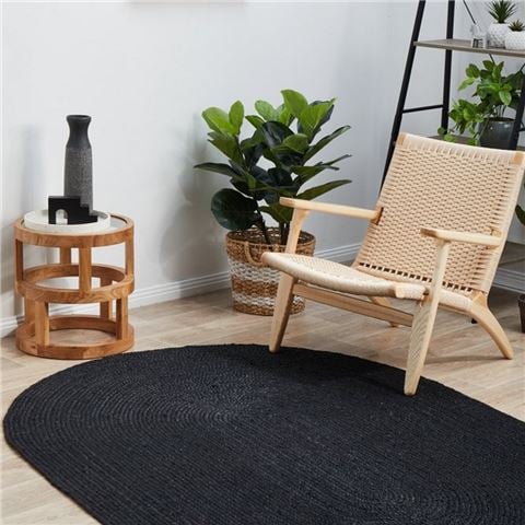 Tapete Rug Bondi Oval Rug Black 280x190cm - Peter's of Kensington