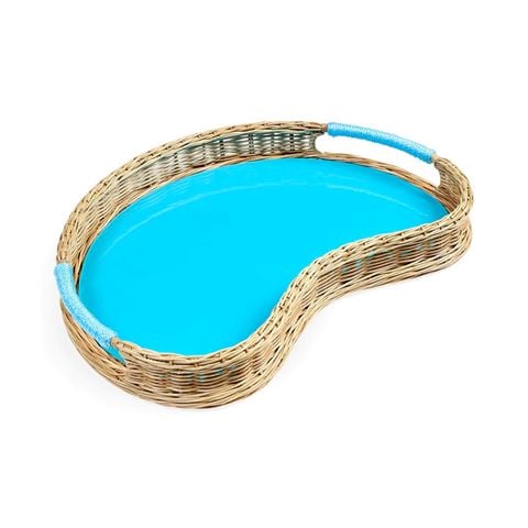 Jonathan Adler Ipanema Tray Light Blue Small 30.5x43cm - Peter's of Kensington
