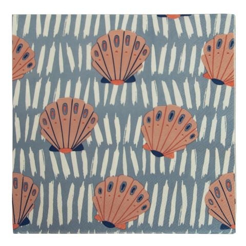 Coastal Home - 3Ply Riviera Shell Napkin Set 33cm 20pce