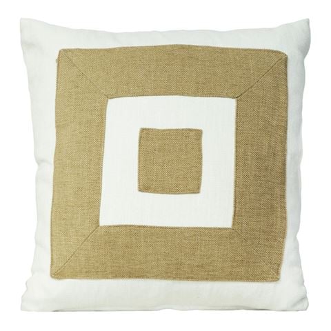 ThemisZ The Infinity Cushion Golden Beige/Off White 43x43cm - Peter's of Kensington