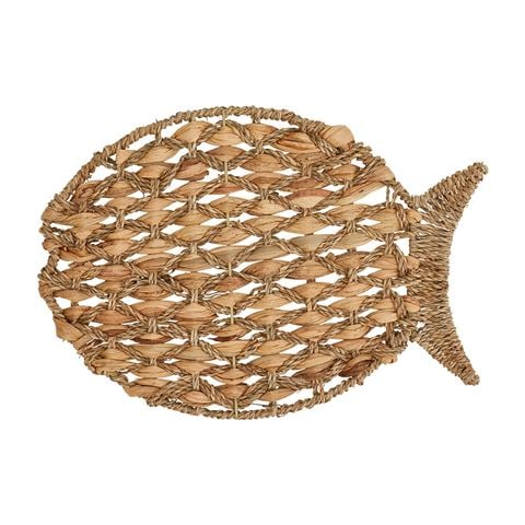 A.Trends - Seaside Hand Woven Water Hyacinth Placemat Fish