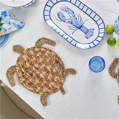 A.Trends - Seaside Hand Woven Water Hyacinth Placemat Turtle