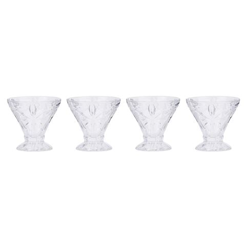 A.Trends - Palm Tree Cocktail Glass Set Clear 270ml 4pce