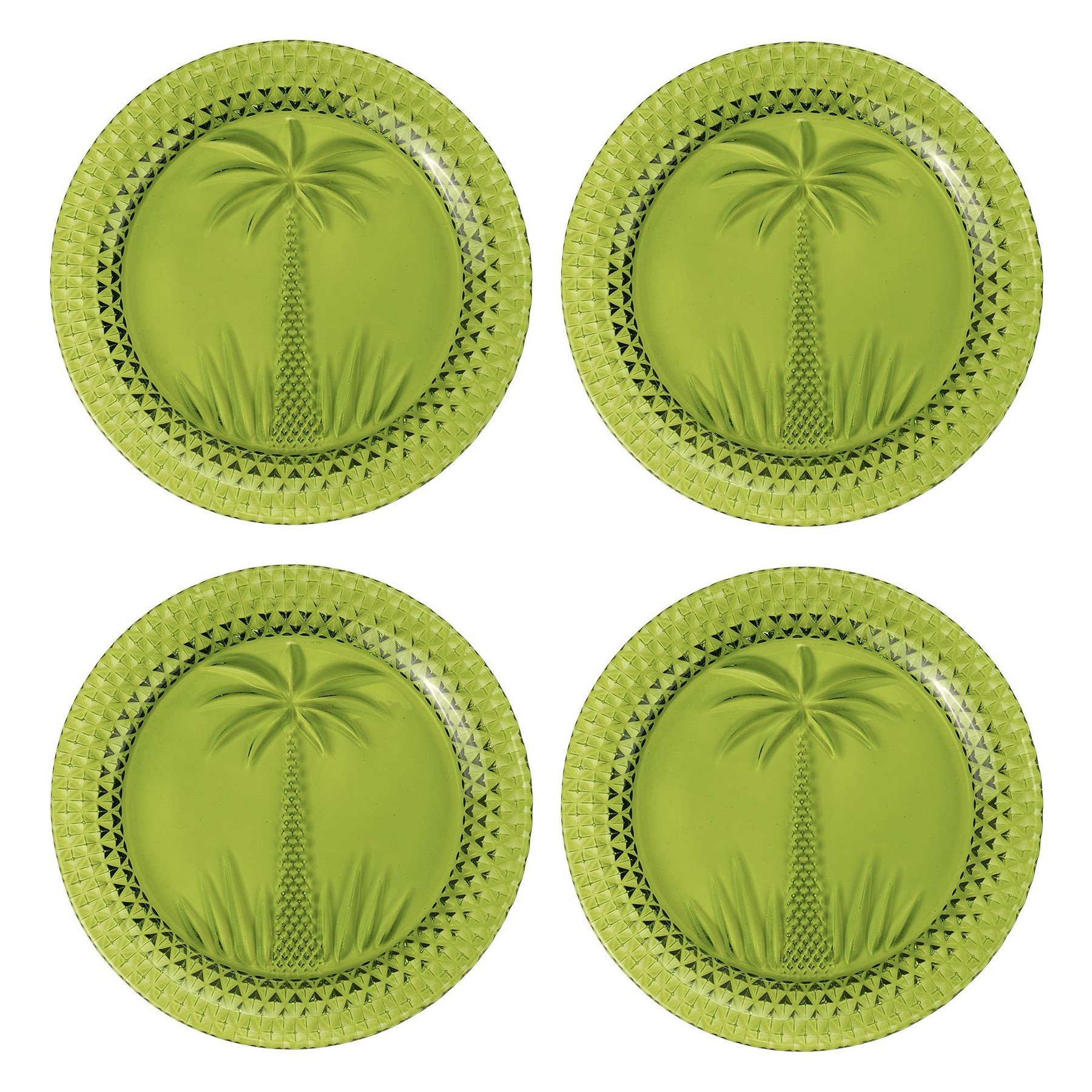 Palm tree paper discount plates