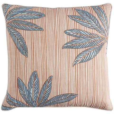 Paloma - Handcrafted Leafy Cabana Cushion 50x50cm