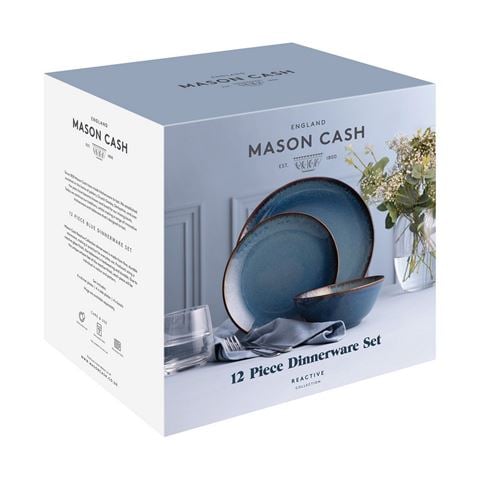 Mason Cash - Reactive Glaze Dinner Set Blue 12pce