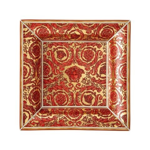 Versace Medusa Garland Square Red Bowl 28cm - Peter's of Kensington