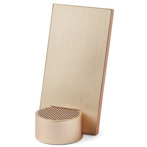 Lexon - City Energy Pro Wireless Charging Station w/Faux Leather Gold