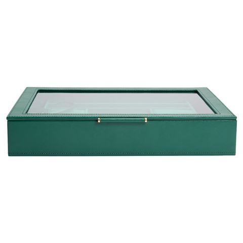 Wolf Designs - Sophia Jewellery Box with Window Forest Green
