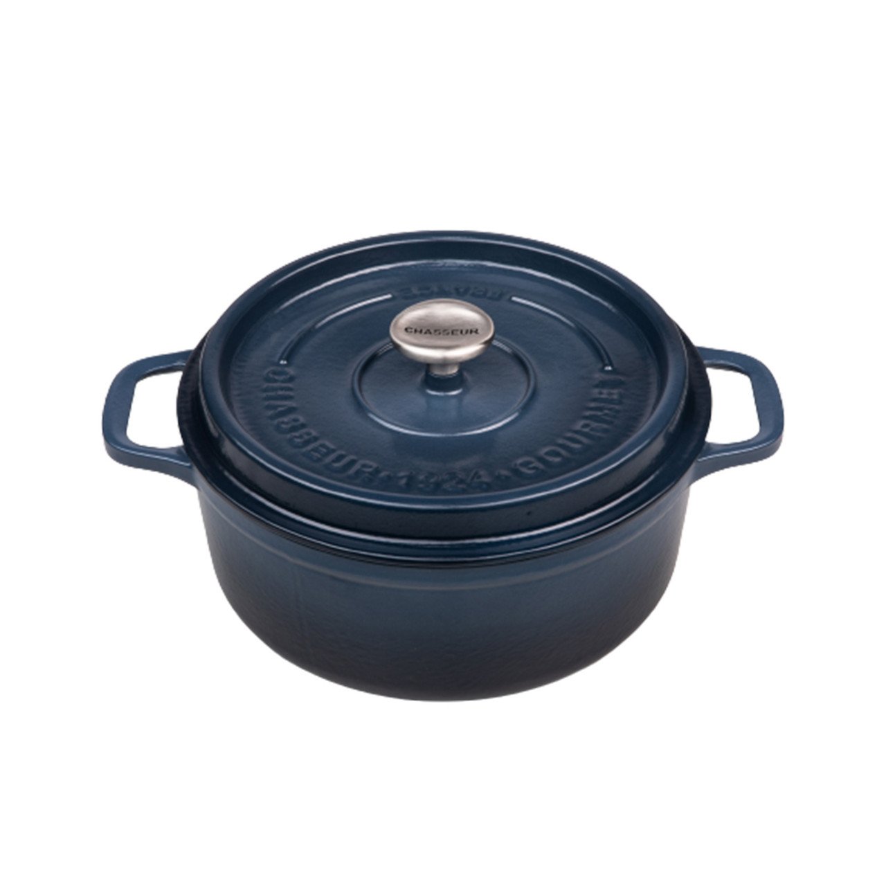 Chasseur Gourmet Round French Oven Midnight Blue 28cm 6L