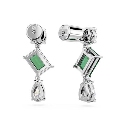 Swarovski Jewellery - Mesmera Mixer Cut w/Zirconia & Rhodium Plate Drop Earrings