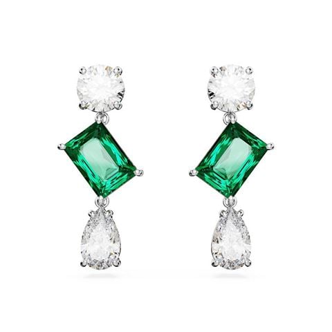 Swarovski Jewellery - Mesmera Mixer Cut w/Zirconia & Rhodium Plate Drop Earrings