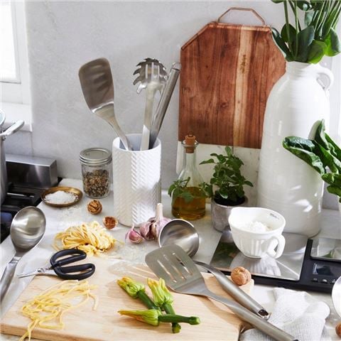 KitchenAid Tools Stainless Steel Solid Turner 35cm - Peter's of Kensington