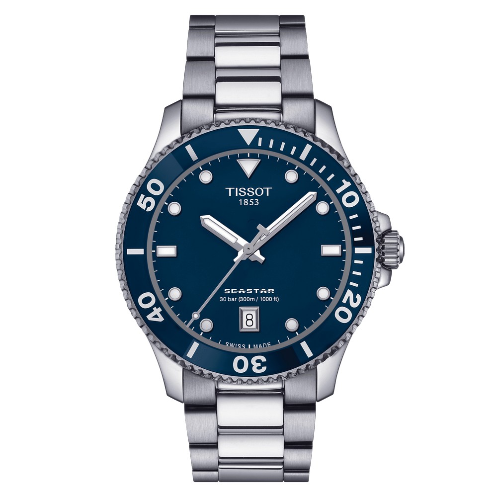 Tissot Seastar 1000 Quartz Watch S.Steel w Blue Dial 40mm