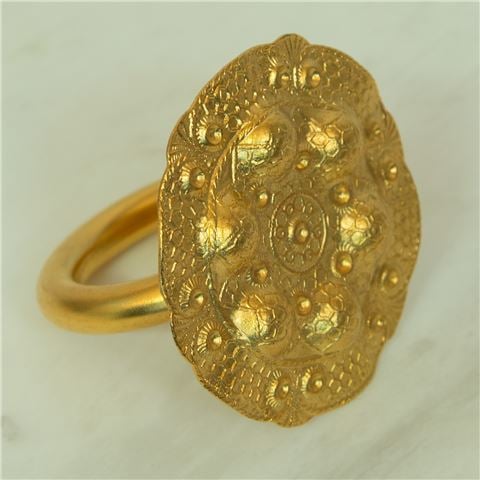 Peter's Shield Napkin Ring Gold - Peter's of Kensington
