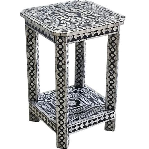 Design Arc Furniture Mother Of Pearl Noir Opulence Side Table - Peter's of Kensington