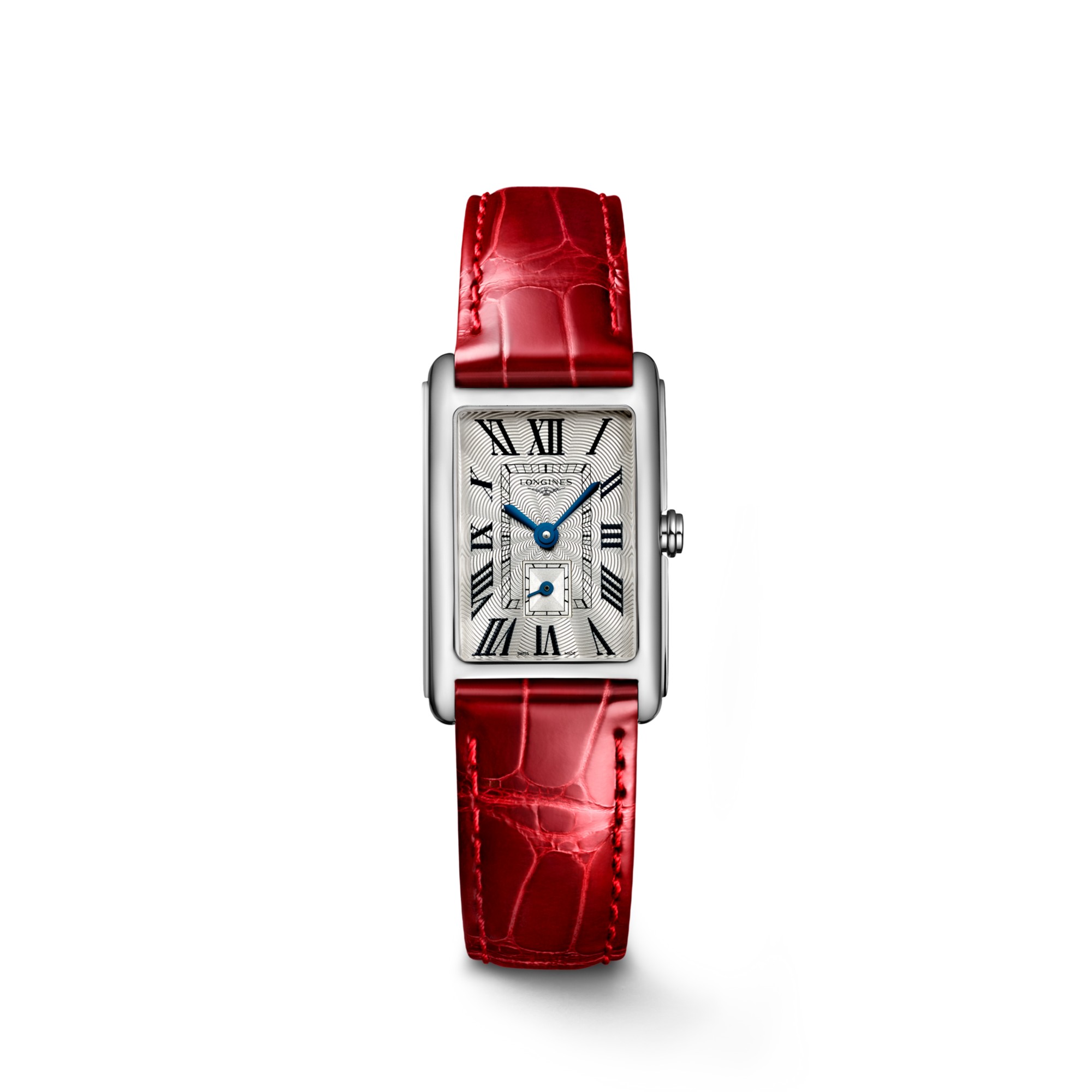 Longines DolceVita Quartz Watch w Red Alligator Strap 20.5x32mm