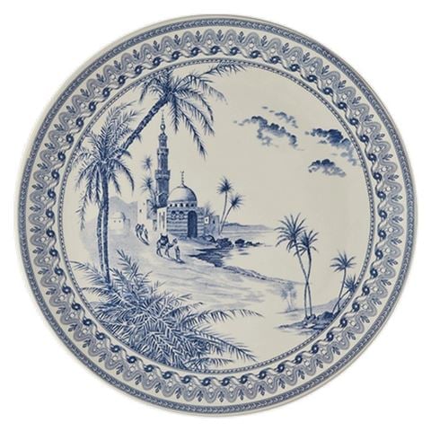 Gien - Les Dépareillées Bleu Cake Platter 30cm