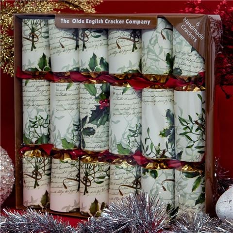 Olde English Cracker Co - Bonbons Holly & Mistletoe 6pce