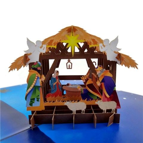 Colorpop Nativity Scene Pop Up Card - Peter's of Kensington
