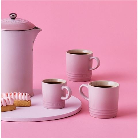 Le Creuset Stoneware Cappuccino Mug Shell Pink 200ml - Peter's of Kensington
