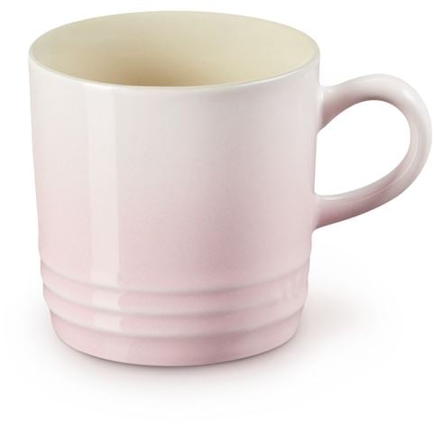 Le Creuset Stoneware Cappuccino Mug Shell Pink 200ml - Peter's of Kensington