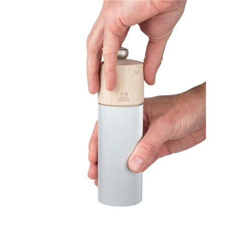 Peugeot Line Salt Mill Aluminium/Natural Wood 18cm - Peter's of Kensington