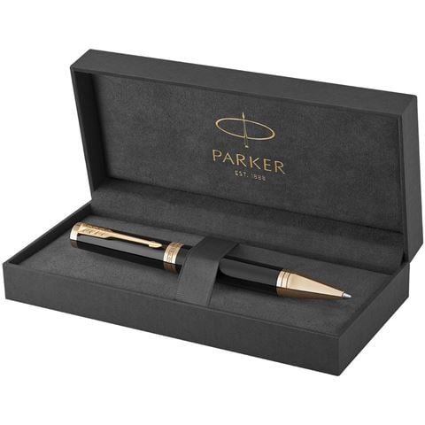 Parker - Ingenuity Black Lacquer Gold Trim Ballpoint Pen