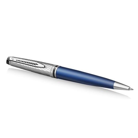 Waterman - Expert Deluxe Metal & Blue Lacquer Ballpoint Pen