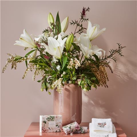 Mirabella - Glossy Metal Mirabella Vase Dusty Pink Large 19x30cm