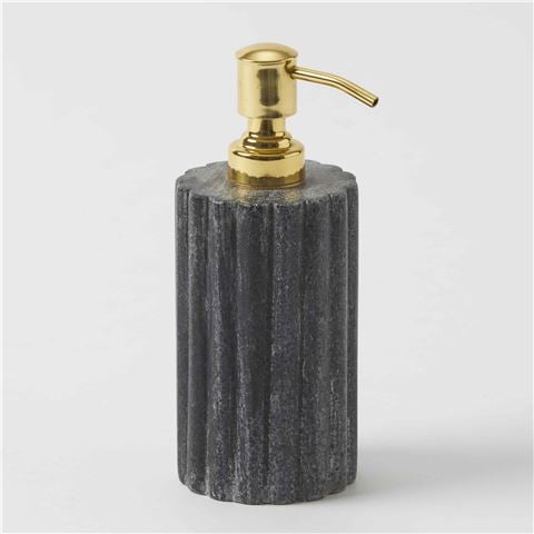 Turner Black Marble & Gold Toned Soap Dispenser 17.5cm - Peter's of Kensington