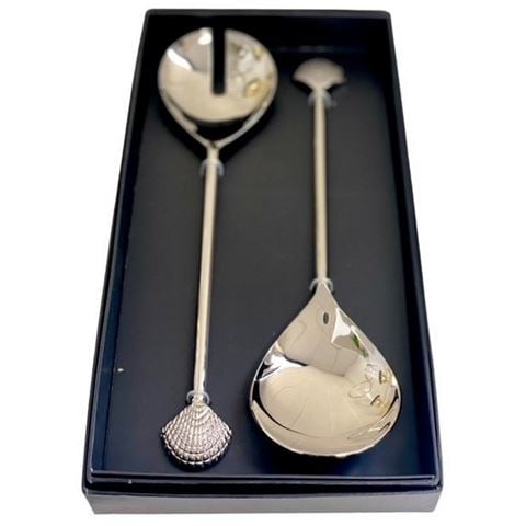 Flair Decor - Scallop Shell Salad Server Set 2pce
