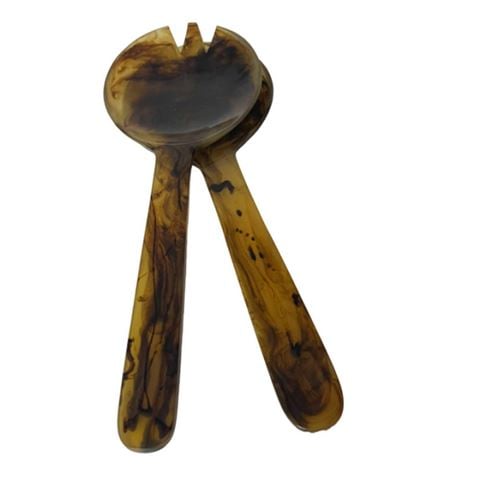 Flair Decor Resin Salad Servers Tortoise Shell 31x12cm - Peter's of Kensington