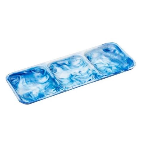 Tempa Marlow Divided Serving Tray Ocean 15.5x31cm - Peter's of Kensington