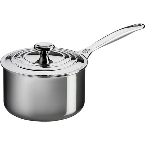 Le Creuset Signature 3-Ply Stainless Steel Saucepan 18cm/ 2.8L - Peter's of Kensington