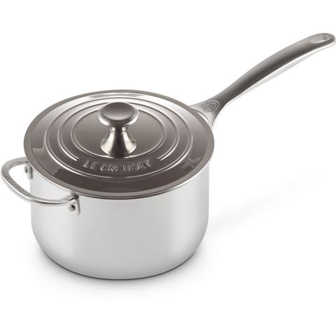 Le Creuset Signature 3-Ply Stainless Steel Saucepan 20cm/3.8L - Peter's of Kensington