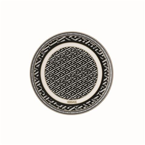 Versace La Greca Signature Black Plate 17cm - Peter's of Kensington