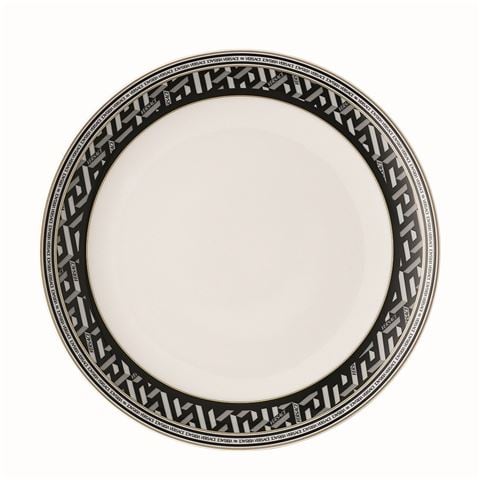 Versace La Greca Signature Black Plate 21cm - Peter's of Kensington