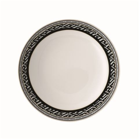 Versace - La Greca Signature Black Deep Plate 22cm