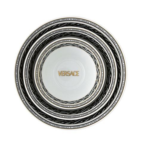 Versace La Greca Signature Black Bowl Set w/Lid 4pce - Peter's of Kensington