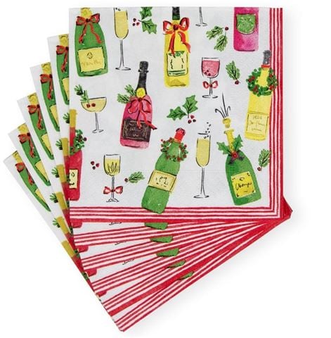 Caspari - Christmas Cocktail Napkin Tipsy & Toasty 20PCE