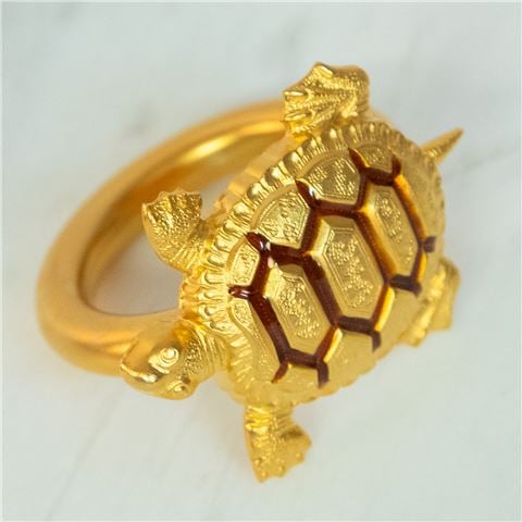 Peter's - Turtle Napkin Ring Gold