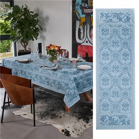 Beauville - Topkapi Tablecloth Blue & Cream 170x320cm