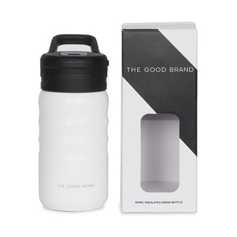 The Good Brand - Insulated Drink Bottle White Small 355ml