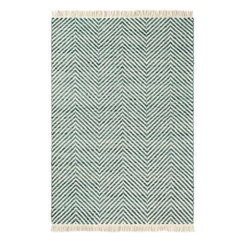 Brink & Campman Atelier Twill Teal Rug 200x140cm - Peter's of Kensington