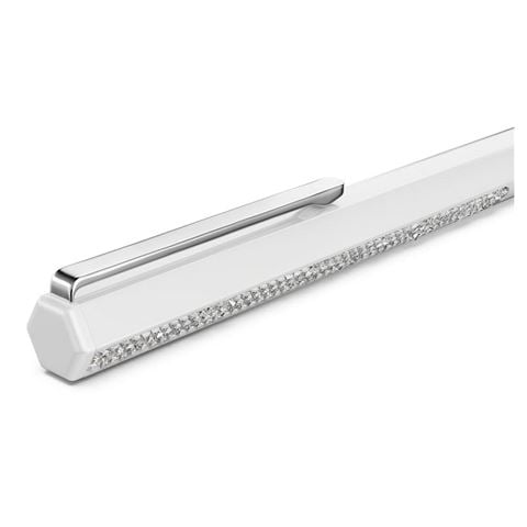 Swarovski Crystal - Crystal Shimmer Ballpoint Pen Chrome Plated White Lacquer